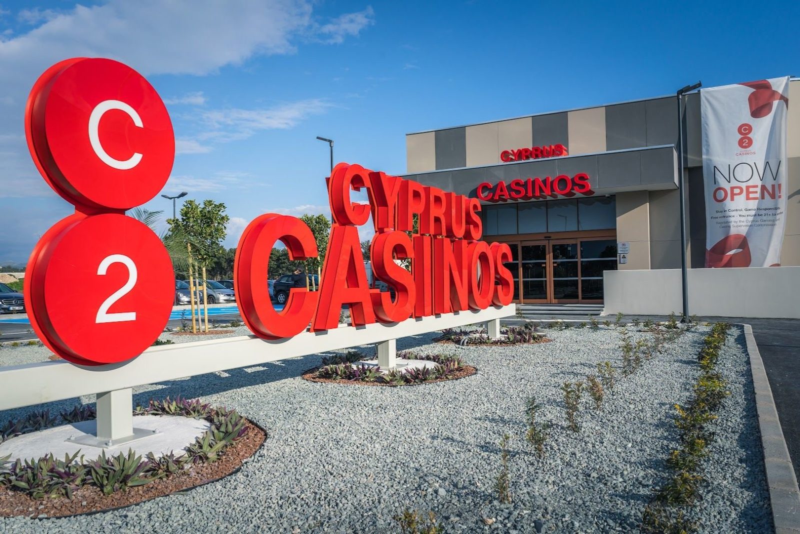 C2 Cyprus Casinos entrance and sign